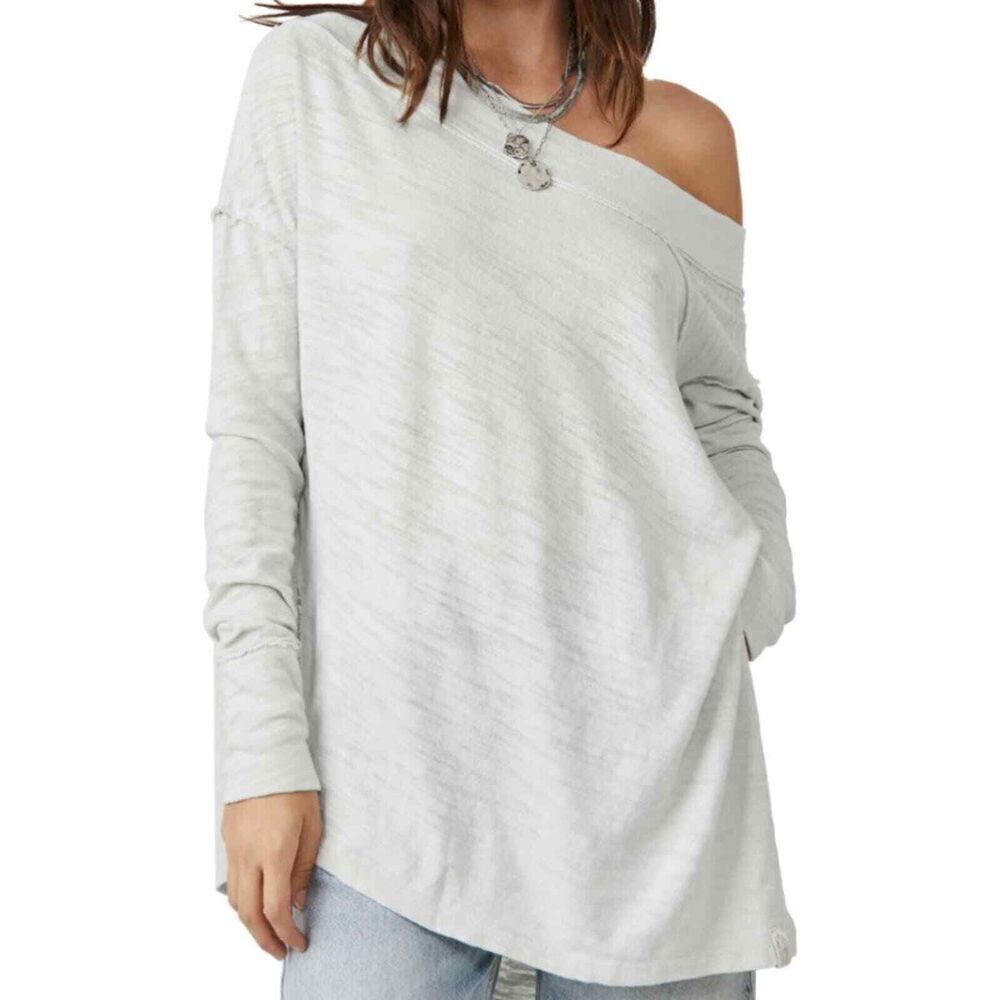 Free People To the Right Off the Shoulder Knit Top Size: XSmall​ - Picture 2 of 12